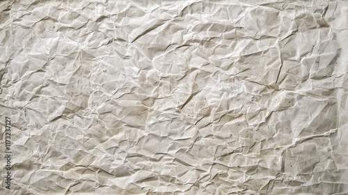 Background Texture of Crumpled and Creased Blank White Paper for Poster