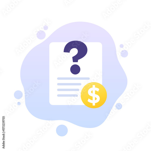 hidden costs icon, unknown expenses vector