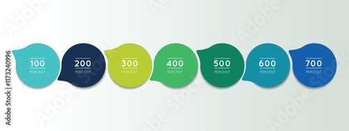 5 elements scheme, diagram. Five empty connected circles. Infographic template.