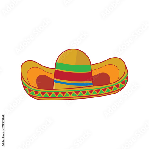 Sombrero hat icon logo flat design vector