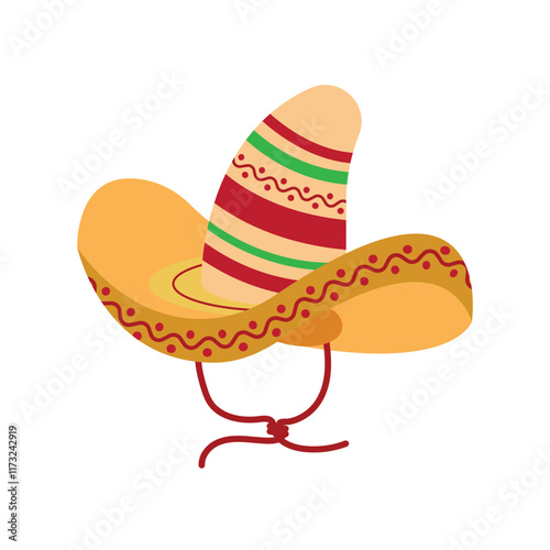 Sombrero hat icon logo flat design vector
