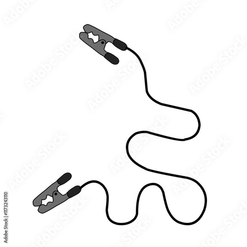 Emergency Jumper Cable Vector 