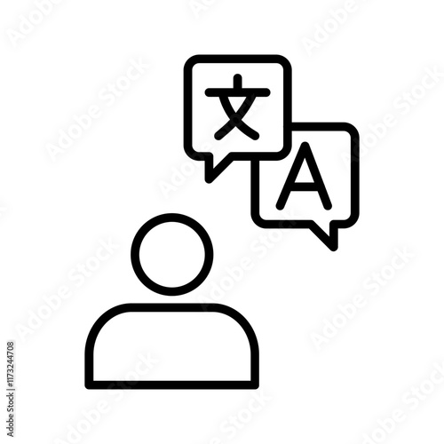 Bilingual Vector Icon