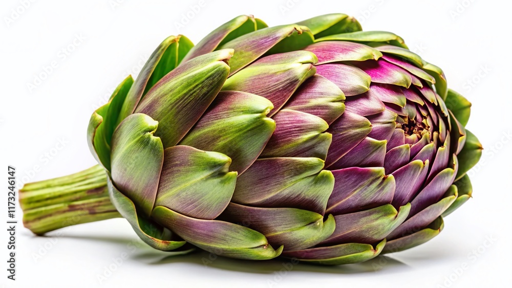 Fototapeta premium Fresh Artichoke Isolated on White Background - High-Resolution Stock Photo