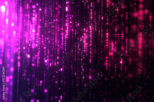 Glowing pink and purple digital background with shimmering lights
