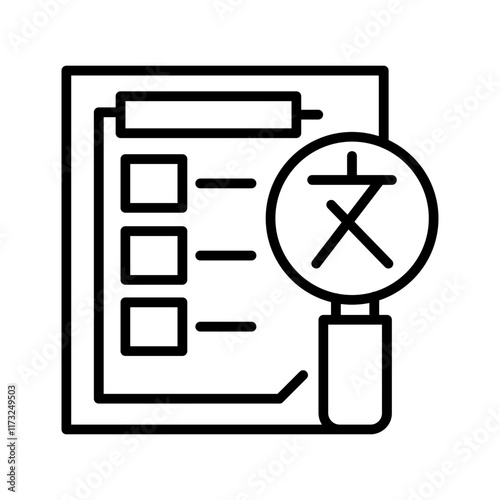 Language Assessment Vector Icon