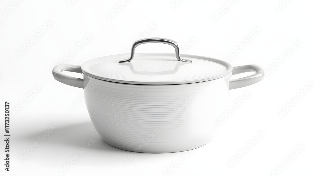 White Ceramic Cooking Pot With Lid And Handles White Ceramic Cooking Pot With Lid And Handles