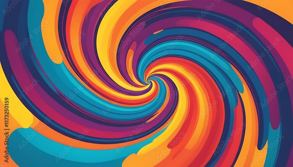 Abstract Colorful Swirling Spiral Design Abstract Colorful Swirling Spiral Design