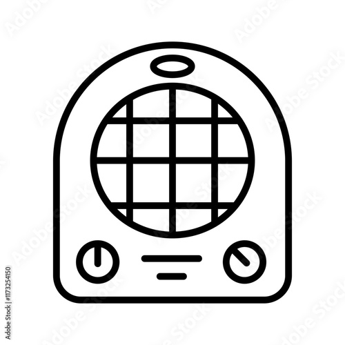 Electric Heater Vector Icon