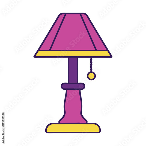 Minimalist Table Lamp Vector Design.