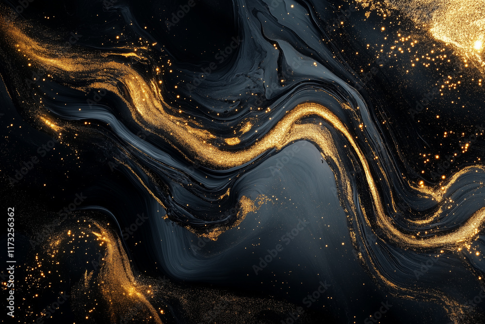 Abstract Gold and Black Marble Texture Luxury Abstract Gold and Black Marble Texture Luxury