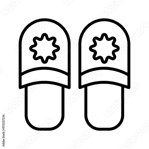 Fuzzy Slippers Vector Icon