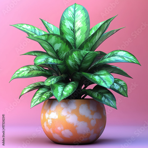 Plant 3d Render Potted Centered Octane Render photo