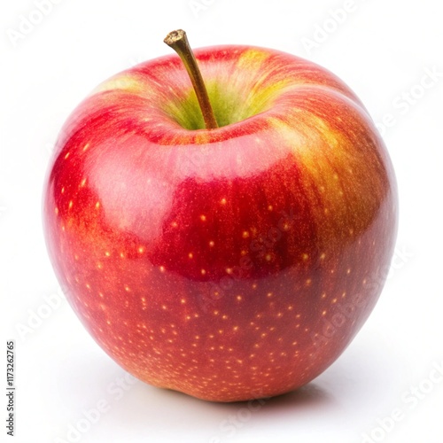 red apple on white background