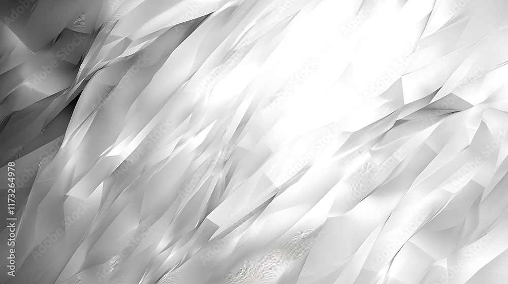 Fototapeta premium Abstract white geometric texture background; design element.