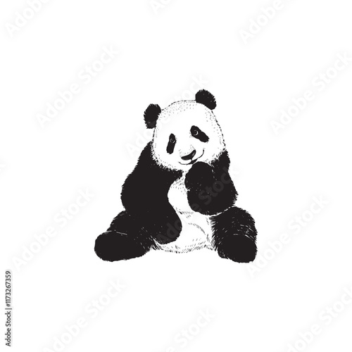 Panda Clipart, Cute Animal. cute panda illustration vector, panda logo, panda icon, panda symbol, panda design, panda vector, panda logo vector illustration, Panda Logo Vector illustration of panda.