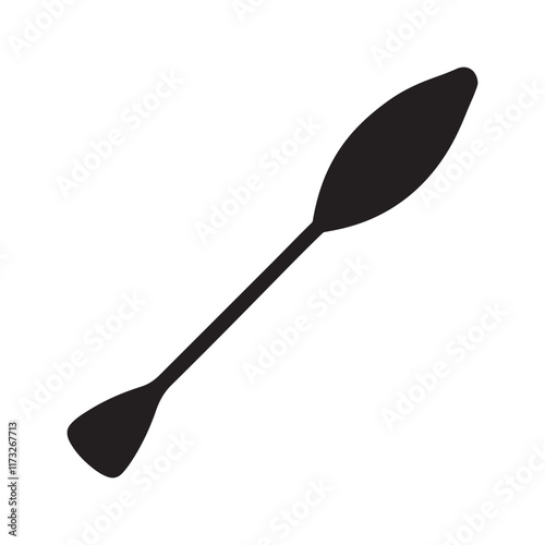 Paddles silhouette, black and white silhouette, vector and illustration