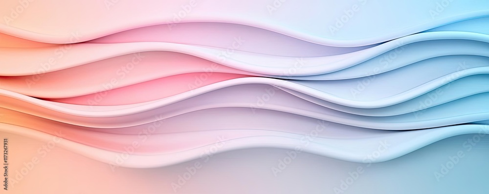 Naklejka premium Soft abstract background idea. Abstract waves in soft colors create a calm and modern atmosphere for design projects.
