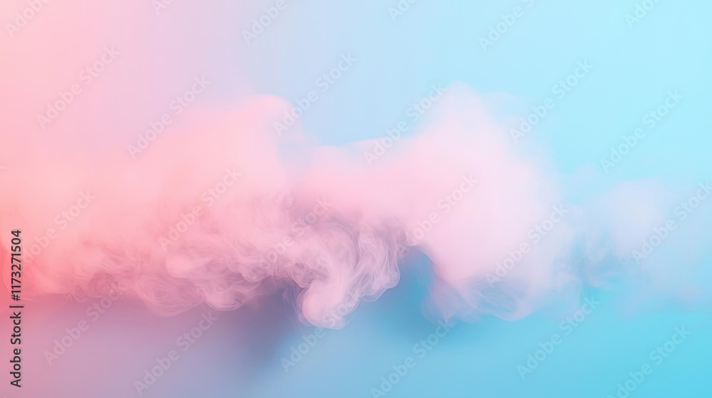 Naklejka premium Smoke abstract background concept. Colorful smoke on a blue background, creating a dreamy and artistic atmosphere.