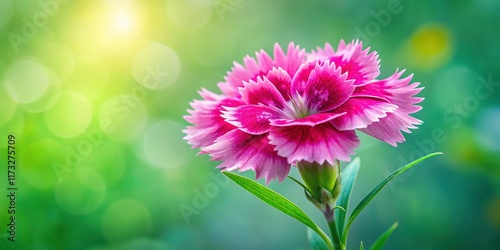 Vibrant Pink Dianthus Flower Close-up Studio Shot photo