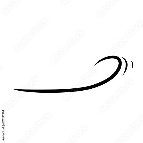 doodle wind blow  gust design isolated on white background. vector hand drawn illustration