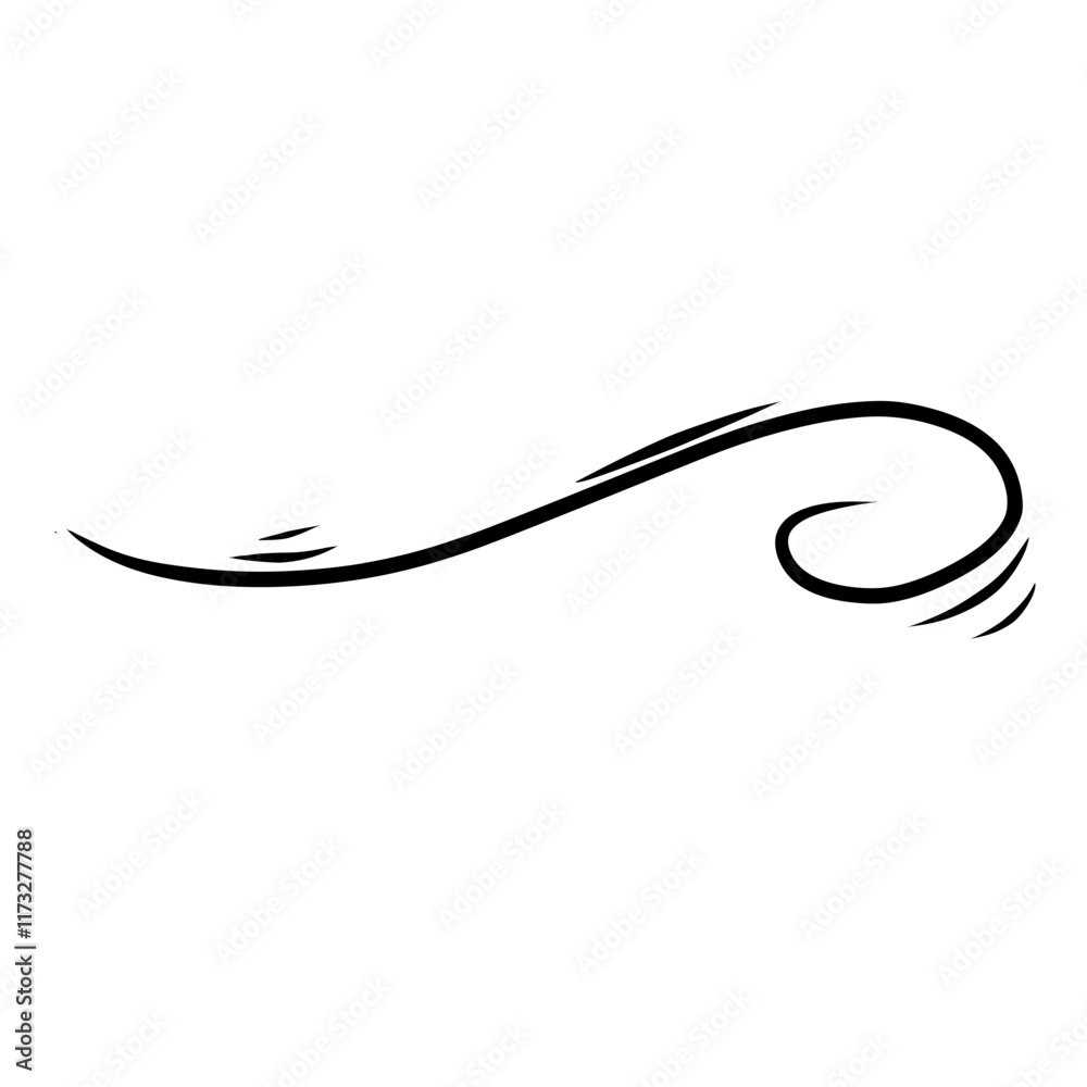 doodle wind blow gust design isolated on white background. vector hand drawn illustration doodle wind blow gust design isolated on white background. vector hand drawn illustration