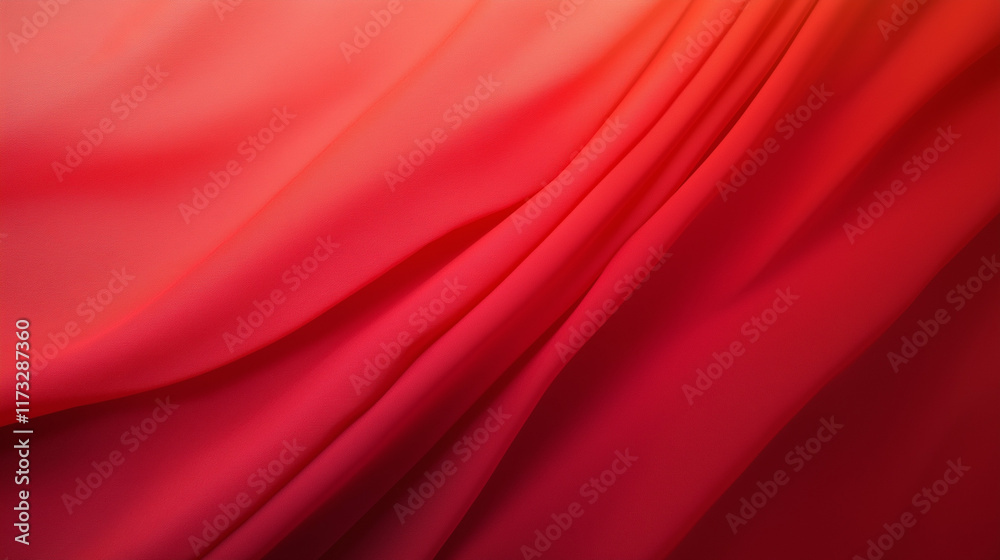 Soft Flowing Silk Texture in Bold Red and Warm Orange Hues Soft Flowing Silk Texture in Bold Red and Warm Orange Hues