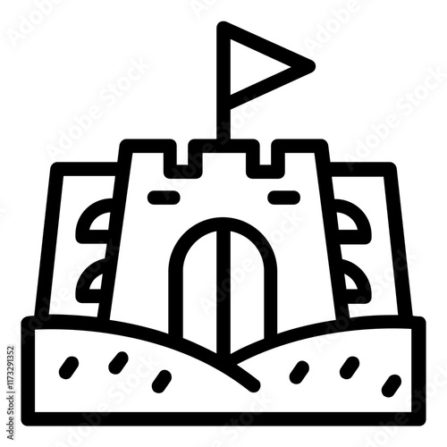 sand castle icon