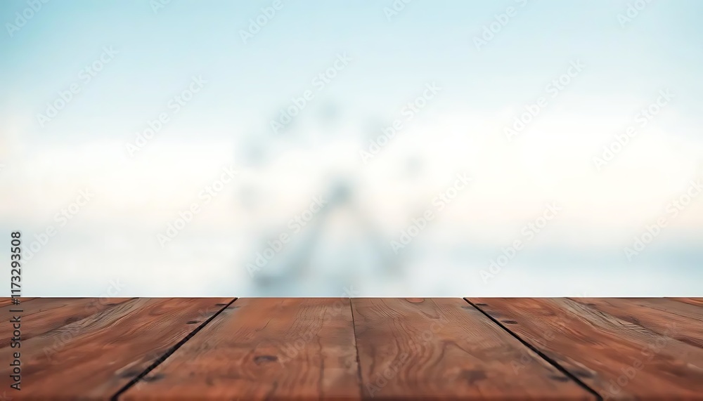 Obraz premium empty wooden table with background white