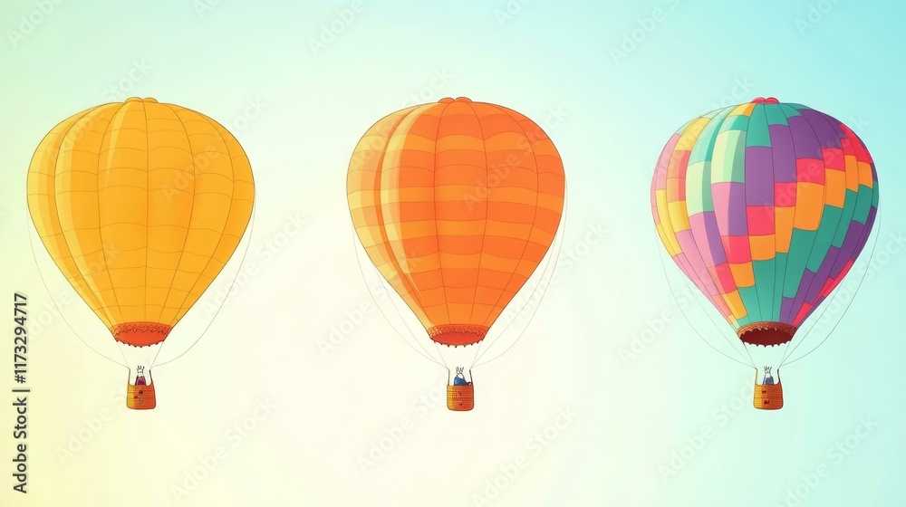 Obraz premium Colorful Hot Air Balloons in the Sky