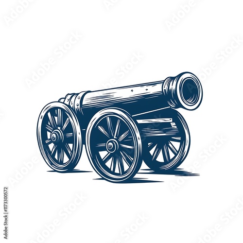 Illustration of a cannon. photo