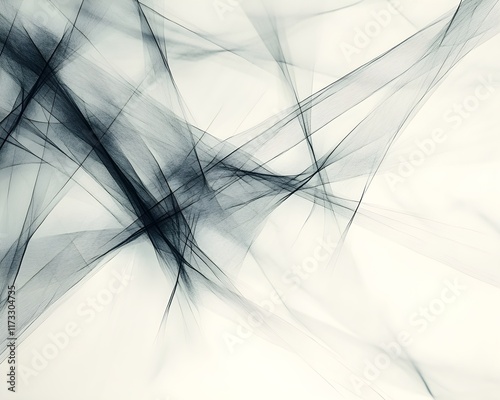 Delicate Lines of Connection in Minimalist Abstract Composition - Generative AI