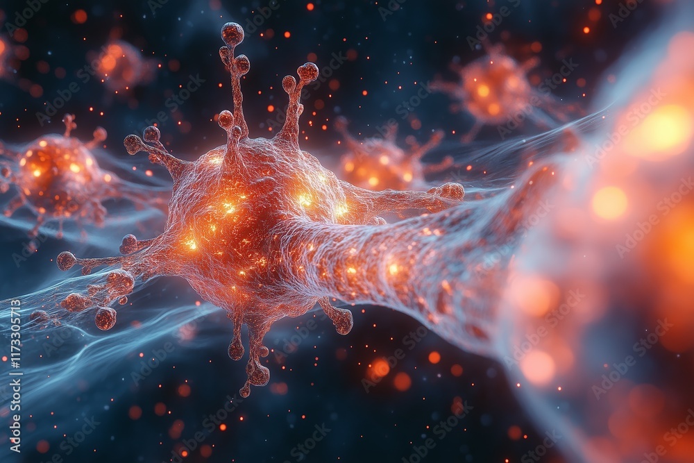 Human metapneumovirus or HMPV, virus causing upper and lower respiratory infection. 3d illustration medical imagery concept Human metapneumovirus or HMPV, virus causing upper and lower respiratory infection. 3d illustration medical imagery concept