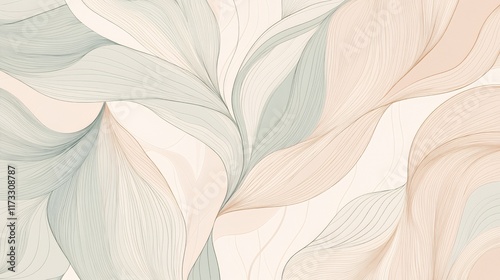Abstract Pastel Wave Pattern Design Art