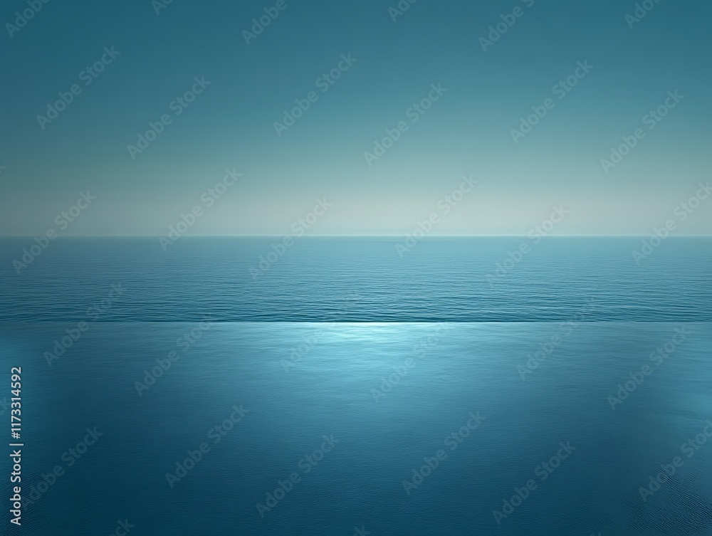 Obraz premium Tranquil ocean view from infinity pool.