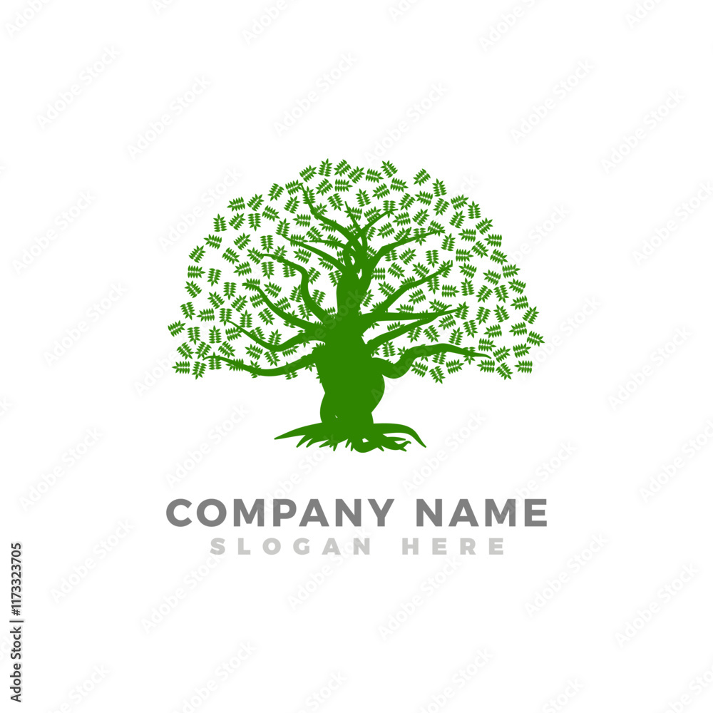 Obraz premium Oak tree logo design template