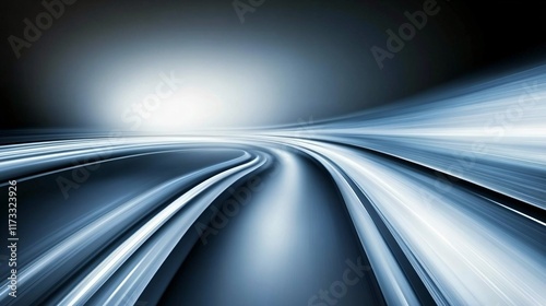 Abstract Speed Lines Curve Road Background Futuristic Technology Design