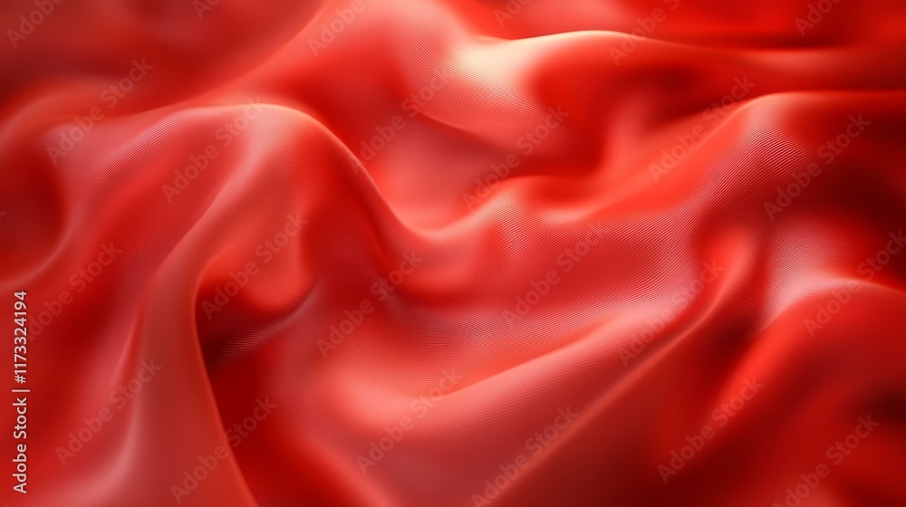 Obraz premium Vibrant Red Fabric Texture Close-up