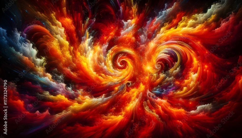 Fiery Abstract Swirl: A mesmerizing digital artwork depicting a vibrant, swirling vortex of fiery colors. The dynamic composition creates a sense of energy and movement. Fiery Abstract Swirl: A mesmerizing digital artwork depicting a vibrant, swirling vortex of fiery colors. The dynamic composition creates a sense of energy and movement.