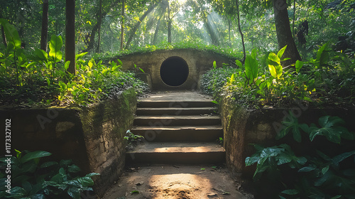 Explore the Rich Historical Significance of the Cu Chi Tunnels in Vietnam with their Intricate Passageways and Cultural Heritage photo