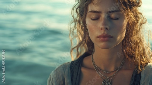 Contemplative Seaside Serenity