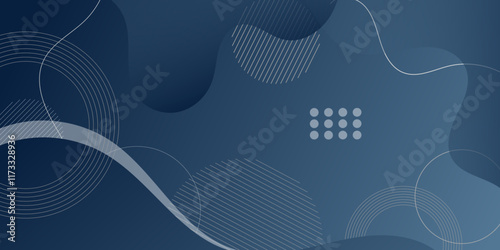 dark blue colorful background With proportions and components in fluid. Modern Background with Motion Round Circle Memp Gradient background for presentation, business report, card, banner, vector. 