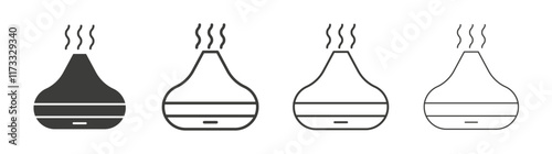 Diffuser icon flat and linear vector illustration on white background.