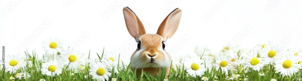 Obraz premium Adorable Easter Bunny in a Spring Meadow