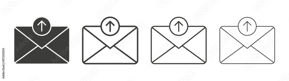 Inbox icon flat and linear vector illustration on white background. Inbox icon flat and linear vector illustration on white background.