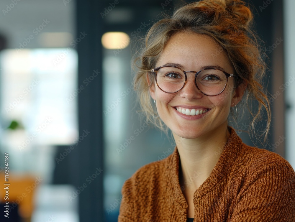 Fototapeta premium Businesswoman Smiling at Camera