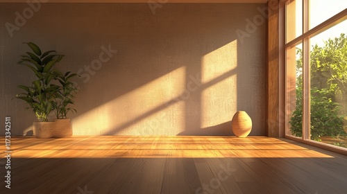 aesthetic room classic semi modern made from wood photo