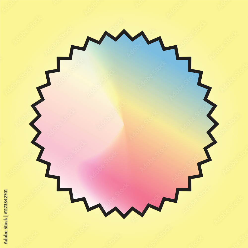 Holographic edgy Circle Shapes Label. Suitable for Advertisement such as Discount Label
Holographic edgy Circle Shapes Label. Suitable for Advertisement such as Discount Label