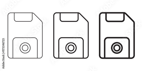 Print floppy disk icon with white background vector 