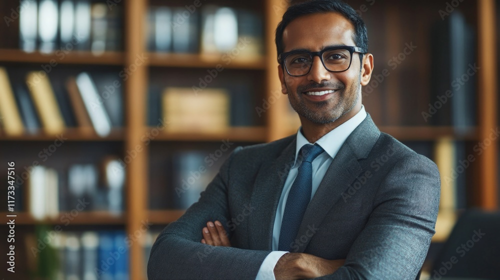 Fototapeta premium Corporate Professional Portrait in Library